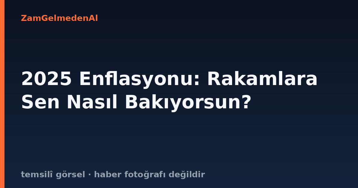 2025 Enflasyonu: Rakamlara Sen Nasıl Bakıyorsun?