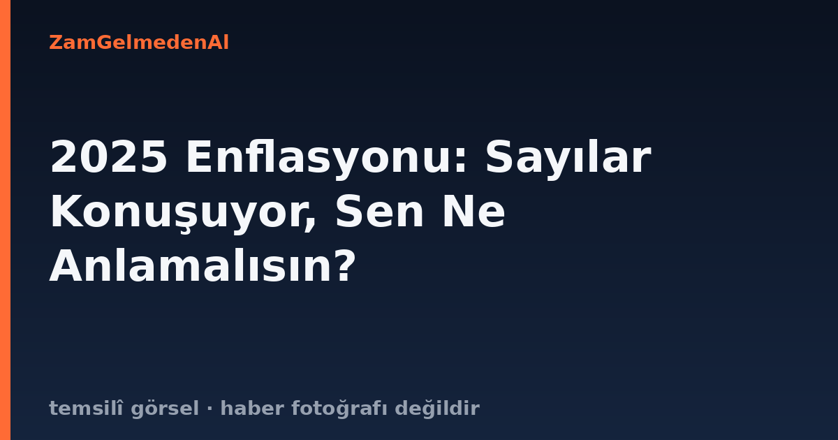 2025 Enflasyonu: Sayılar Konuşuyor, Sen Ne Anlamalısın?