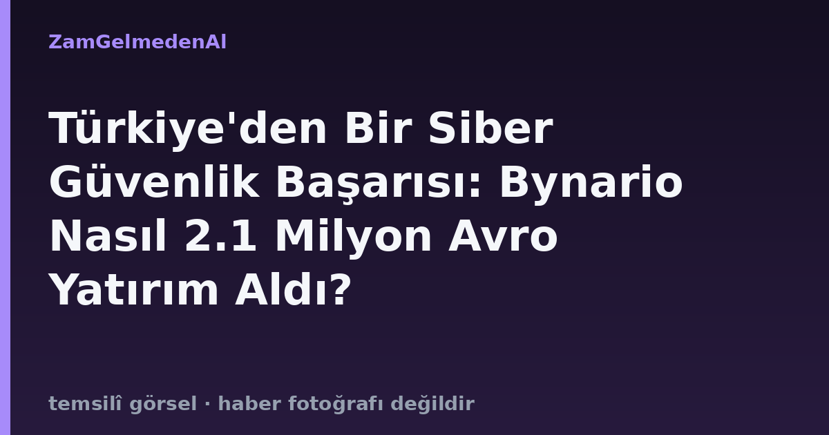 Türkiye'den Bir Siber Güvenlik Başarısı: Bynario Nasıl 2.1 Milyon Avro Yatırım Aldı?