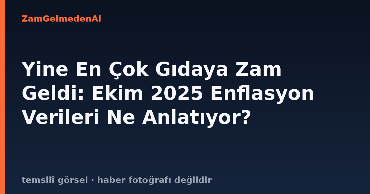 Yine En Çok Gıdaya Zam Geldi: Ekim 2025 Enflasyon Verileri Ne Anlatıyor?